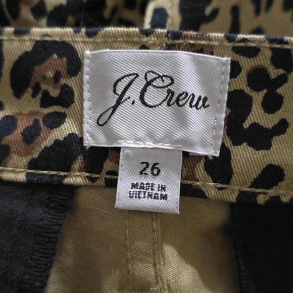 J Crew high rise Leopard Print Kickout Crop Bootcut Pants Jeans Size 26 New - Picture 10 of 12